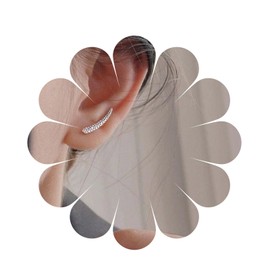 Yheakne Leaf Ear Climber Earrings Silver Ear Crawler Earrings Bohemia Stud Earrings Minimalist Feather Earrings Jewellery for Women and Girls Gifts