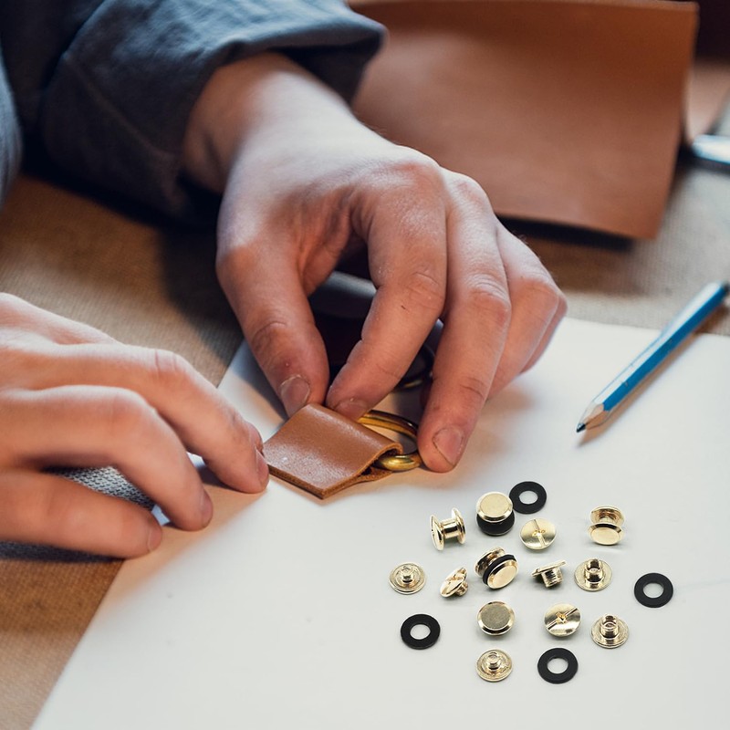 JJWNMLL Pack of 12 Chicago Screw Rivets Binding Screws, M5