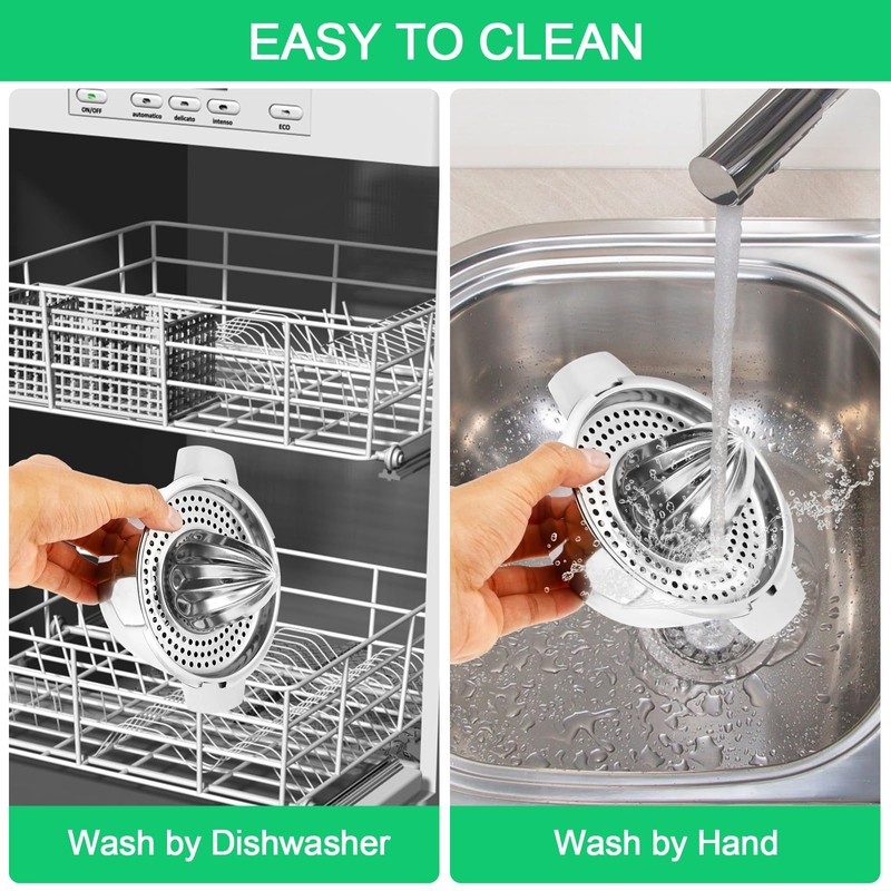 Lemon squeezer stainless steel, lemon squeezer hand press, diameter 13.8