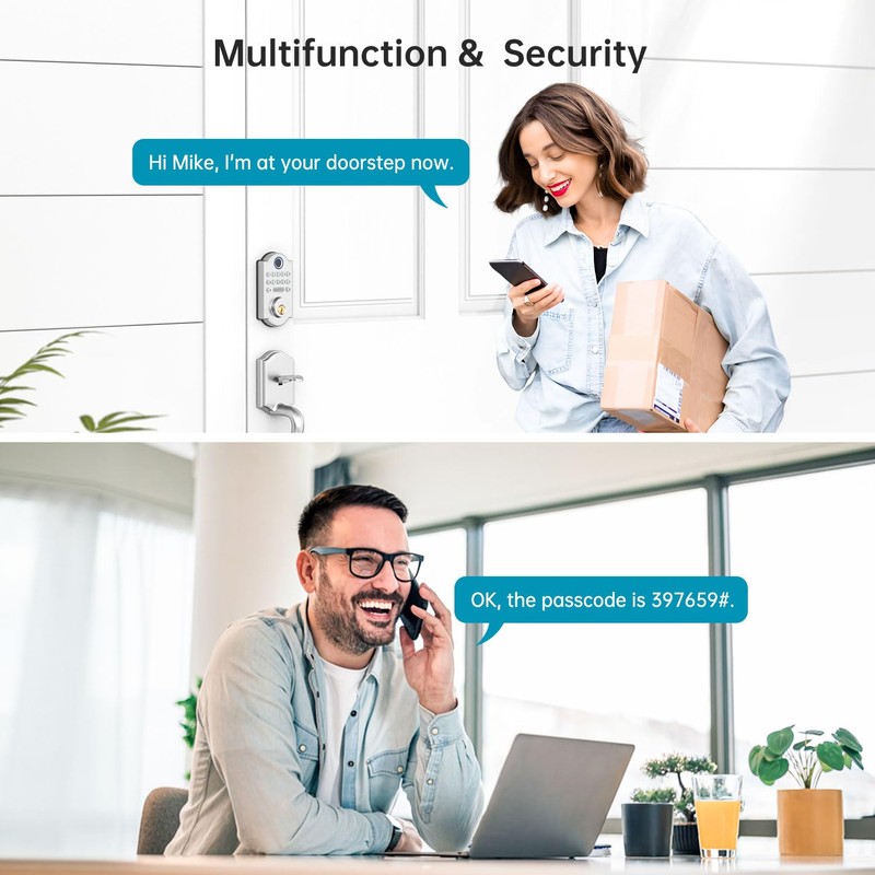 HEANTLE Smart Deadbolt Lock: Keyless Entry Door Lock with Fingerprint