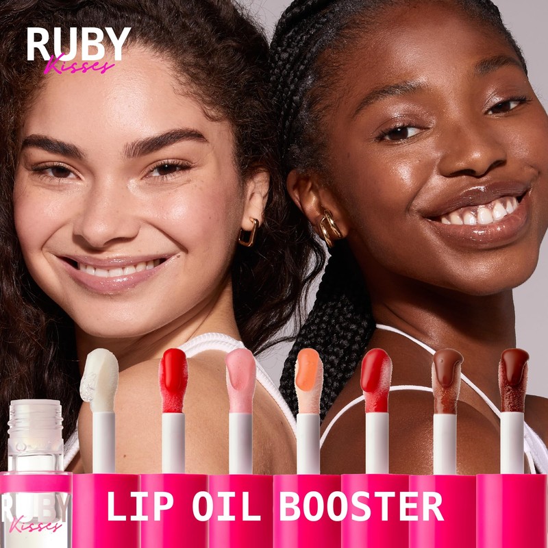 Ruby Kisses Lip Oil Booster, Hydrating Lip Gloss with Nourishing