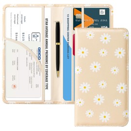 CoBak Car Registration and Insurance Holder - Vehicle Glove Box Car Organizer,Auto Truck Comparment Accessories Case with Magnetic Closure for Essential Document,Driver License,Cards