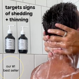 BondiBoost HG Anti-Thinning Shampoo Conditioner Set [16.90 fl oz each], Clinically Tested to Promote Fuller + Thicker-Looking Hair for Women & Men, Procapil, Redensyl & Rosemary Formula, Sulfate-Free