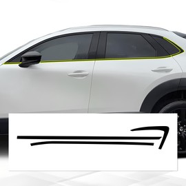 BOGAR TECH DESIGNS Outer Side Chrome Delete Overlay Compatible with Mazda Cx-30 2020-2025, Gloss Black