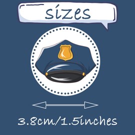 500PCS Police Car Roll Stickers - Police Car Theme Party Supplies Decorations Birthday Baby Shower Party Favors Jar Containers Letter DIY Sticker Labels Decals