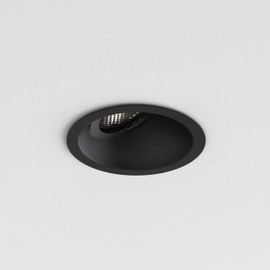 Astro Minima Slimline 25 Fire-Rated IP65 Bathroom Downlight - IP65 Rated - (Matt Black), GU10 LED Lamp, Designed in Britain - 1249037-3 Years Guarantee
