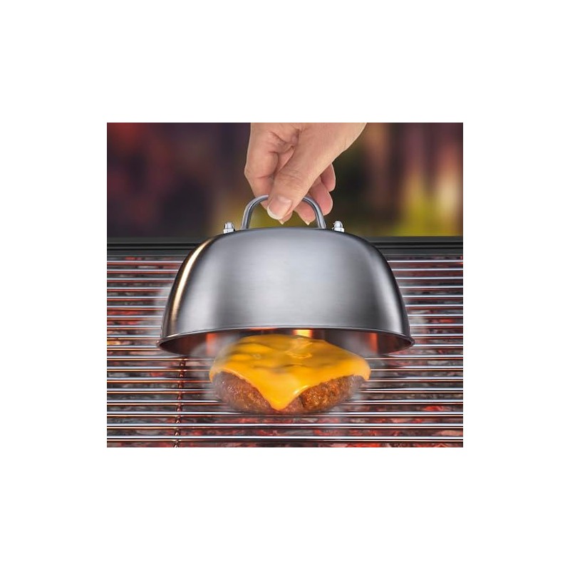 Küchenprofi Barbecue Bell, Stainless Steel, Burger Bell with Handle, for