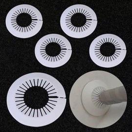 4 PCS Plumbing Cover Plates Plastic Escutcheon Plate Flange Pipe Covers for Bathroom (Apply to 4.17" to 5.31")