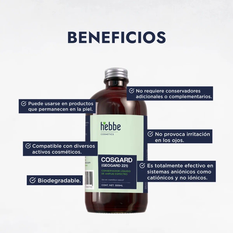 Cosgard Geogard 221, Conservador Natural Cosmetico Bio uso en cremas,