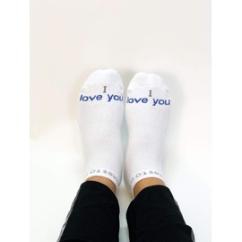 notes to self Inspirational Socks - Daily Affirmations, forever lc white - blue M
