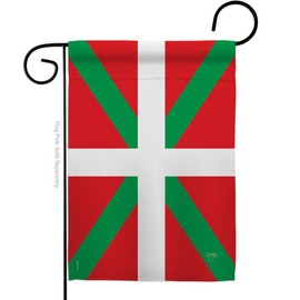 Breeze Decor Basque Country Garden Flag Regional Nation International World Particular Area House Decoration Banner Small Yard Gift Double-Sided, Made in USA,13"x18.5"