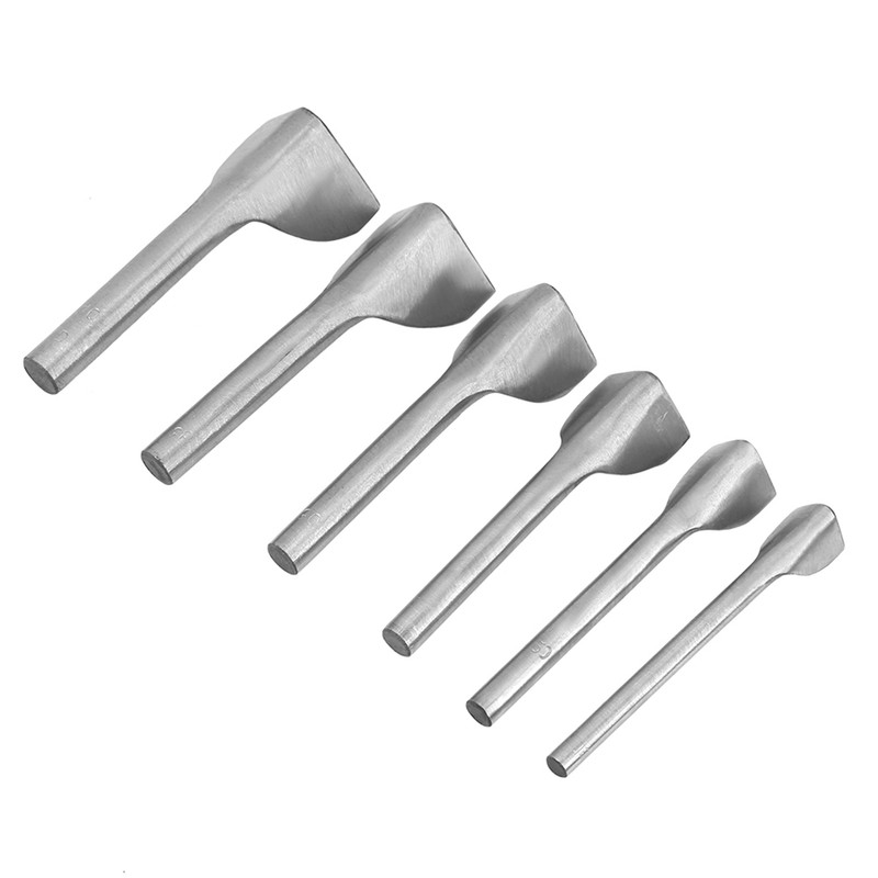 6pcs /set DIY Leather Carft V Shape Punch Belt End