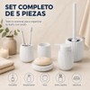 Set de Accesorios para Baño 5 Piezas Texturizado Vertical, Juego