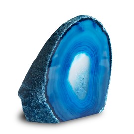 British Fossils Blue Agate Ornament for Home Decor – Genuine Crystal Decoration