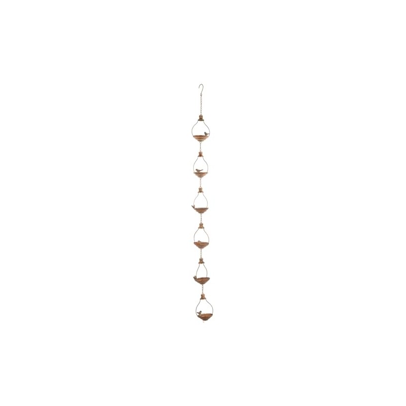 Midwest-CBK Copper Patina Bird Rain Chain, 4 3/4" W x