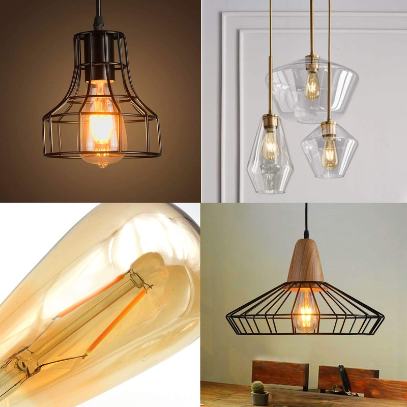 ASOKO 4-Pack LED Dimmable Edison Light Bulbs 40W Equivalent Vintage