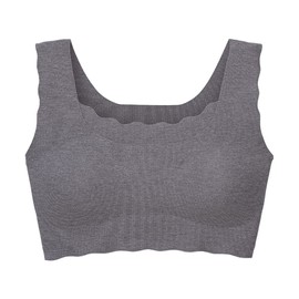 Wacoal CFX351 Kids Juniors STEP3 Girls Wirefree Bra, Stretches Very Easy, Sweat Absorbent, Quick Drying, Removable Pads Included, GY