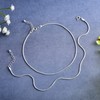 DHRUVS COLLECTION 925 Silver Plain Threaded Snake Pattern Anklet for