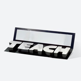 Geoto 25.7"x6"x2" TEACH Gift Box, Creative Teachers' Day Cardboard Box for Presents Packaging Idea Fillable TEACH Letter Shaped Boxes for Flowers (Black with Window)