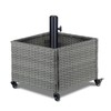 LEWIS&WAYNE Outdoor Umbrella Base with Fillable Planter Box Heavy Duty