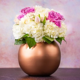 Walbrook Gold Vase - Decorative Flower Centerpiece for Table, Home Decor, Wedding Table