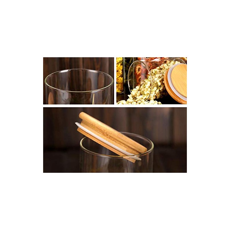 2 Pcs (350ml/11.8oz) Clear Cylindrical Empty High Borosilicate Glass Bottle
