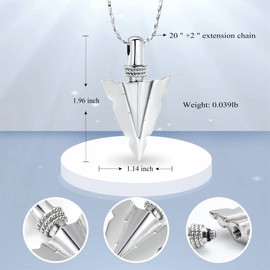 Minicremation Mjolnir Thors Hammer Urn Necklace for Ashes for Men Celtic Nordic Viking Cremation Jewelry for Women Keepsake Memorial Ashes Pendant (Silver-A)