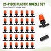 Adjustable Misting Nozzles for Drip Irrigation – 25-Piece Plastic Sprinkler