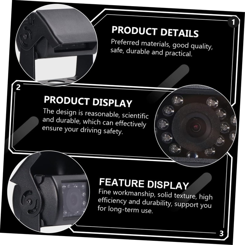 Gadpiparty Rear View Camera with LED Monitor Night Vision Cable