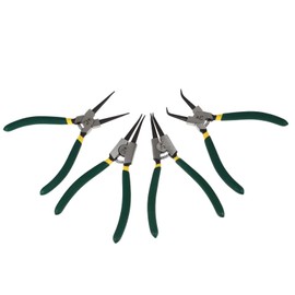 Gadpiparty 4pcs Heavy Duty Circlip Pliers Set with Straight Bent Jaw Design for Internal External Ring Removal Spring Loaded Precision Pliers for Mechanics and DIY Projects Portable Tool Kit