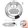 mizikuu Round Shackle Lock, 70 mm Padlock with Combination Code,