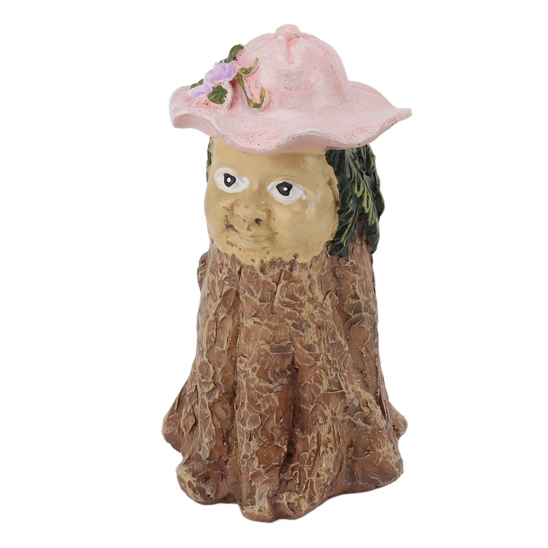 Garden Style Tabletop Ornament Tree Stump Man Exquisite Resin Figurines