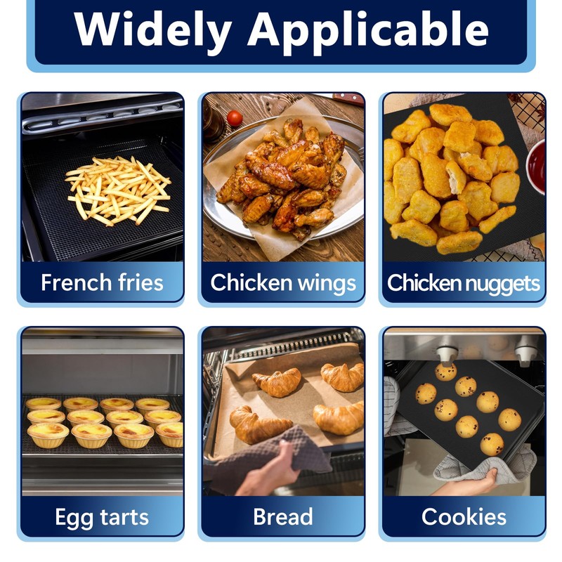 100Pcs Air Fryer Paper Liners, 3Pcs Reusable Oven Liners and