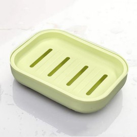 LOORMEI Moisture-Proof and Mold-Proof Soap Dishes Holder - With a draining function, Suitable for Bathroom and Travel Convenience, with a Non-Slip Design to Keep Soap Dry for a Long Time (Green)
