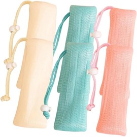 Soap Bag Foaming Net Soap Pouch, 6Pcs Mesh Soap Pouch Soap Bubble Pouch,Mesh Soap Saver Bag Bar Soap Pouch Bubble Foam Net,Exfoliating Mesh Bar Soap Pouch Bubble Foam Net Soap Bag with Drawstring