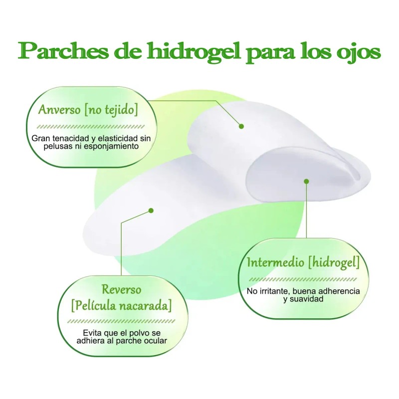 100 Pares De Parches Hidrogel Para Extensión Pestañas Mink Blanco