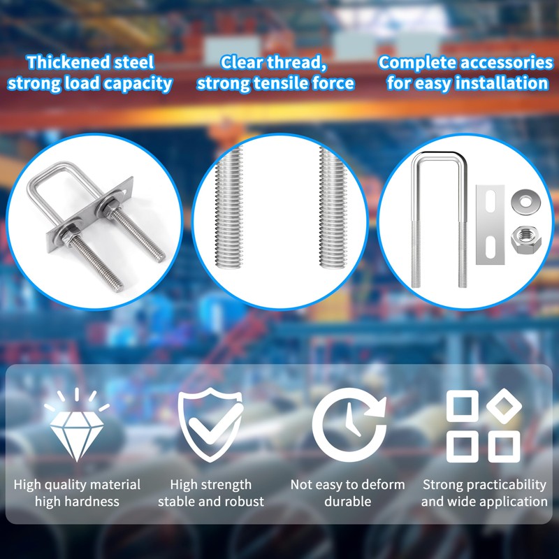 U Bolts M8 U Bolts Stainless Steel U U-Bolt with