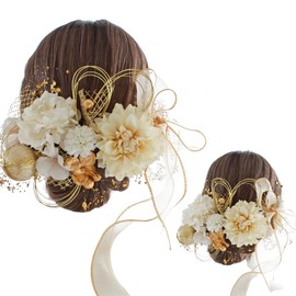 LALALA 3020p Gorgeous Hair Ornament, Perfect for Graduation Ceremonies, Kimono, Kimono, Kimono, Kimono, Kimono, Shichi-Go-San Kimono, Shichi-Go-San Shichi-Go-San Wedding, Entrance Ceremony, Fireworks