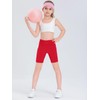 Haloumoning Girls Volleyball Spandex Shorts Kids Athletic Biker Dance Gymnastics