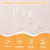 Thankyall Outdoor Daybed Cushion Cover, 66" Waterproof Daybed Cover (Khaki)