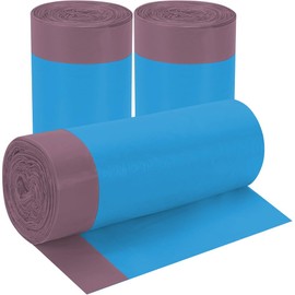 3Rolls Drawstring Small Trash Bags,4 Gallon Thicken Drawstring Small Garbage Bags for Kitchen,Bathroom,Bedroom,Home,Office Trash Cans，60 Counts (Blue)
