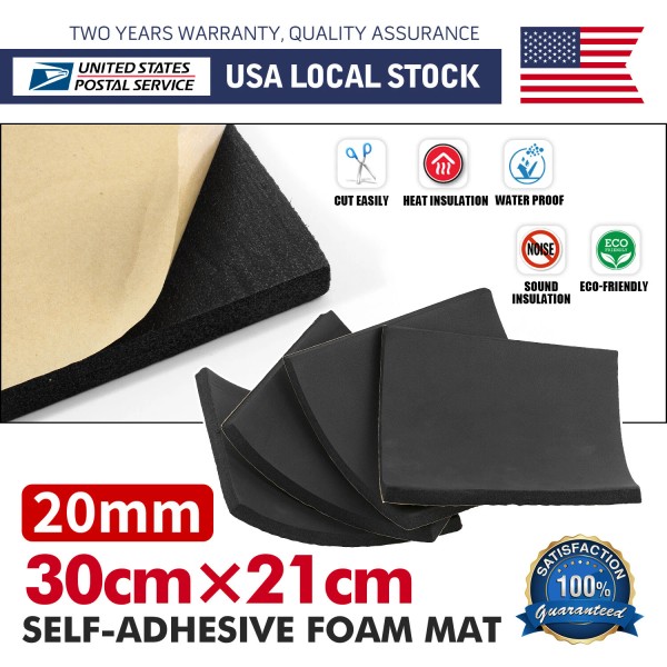 Modigt 4Sheets Foam Padding Sheet Self Adhesive 20MM Thick Neoprene