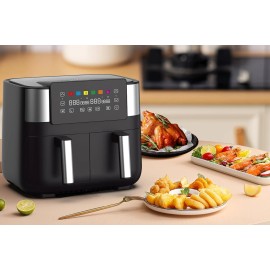 joyami Air Fryer with 2 Baskets, 8 QT Dual Basket AirFryer, 6-in-1 Airfryer