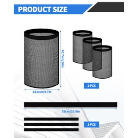 3 PCS Dryer Lint Catcher, Lint Catcher for Dryer，indoor Dryer Vent Lint Catcher, Suitable for Outdoor Dryer Vents Capturing Lint and Dust (Black)