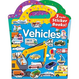 Walenced Walenced Reusable Sticker Book for Toddlers 2-4 Years, Stickers for Kids, Toddler Sticker Book Ages 1-3, Toddler Craft Activities, Toddler Travel Toys Ages 2+ Boy Girl Birthday Gifts