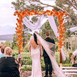 Zuvas 24 Pcs 168Ft Fake Maple Leaf Vines Fake Leaves, Artificial Ivy Garland, Hanging Vines with Cable Tie - Fake Ivy for Wedding Party Garden