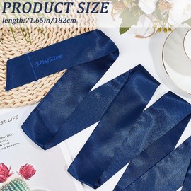 craspire Women's Satin Waist Belt Blue Long Dress Sash Waist Belt 2 Inch Wide Satin Fabric Women For Formal Special Occasions Bridal Wedding Bridesmaid Party Shirt Dresses Prom Band