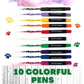 RCK Hawaii 10 Pcs Temporary Pet Hair Dye, Non Toxic Color Paint Pens, Dog Hair Dye, Pet Safe Hair Dye,Washable Pet Fur Paint, Pet Safe Marking Markers for Cattle,Horses