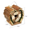 com-four® Wooden Hanging Nesting Box, Heart Shaped Bird House for