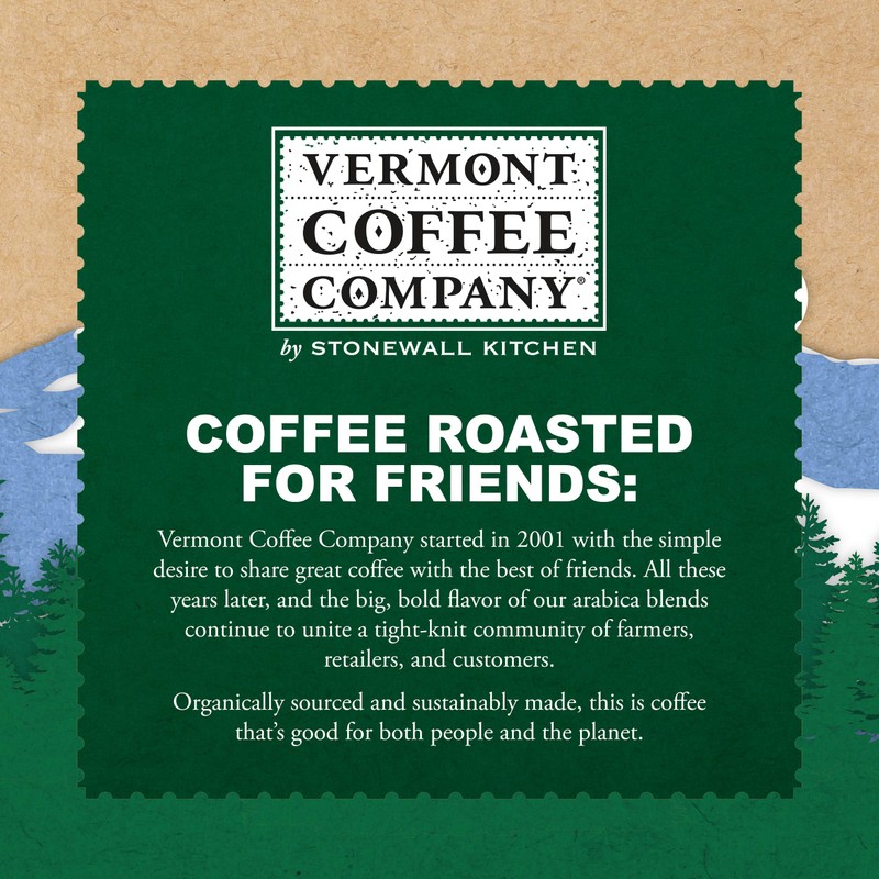 Vermont Coffee Company, Organic Light Roast Whole Bean Coffee, 16oz.,